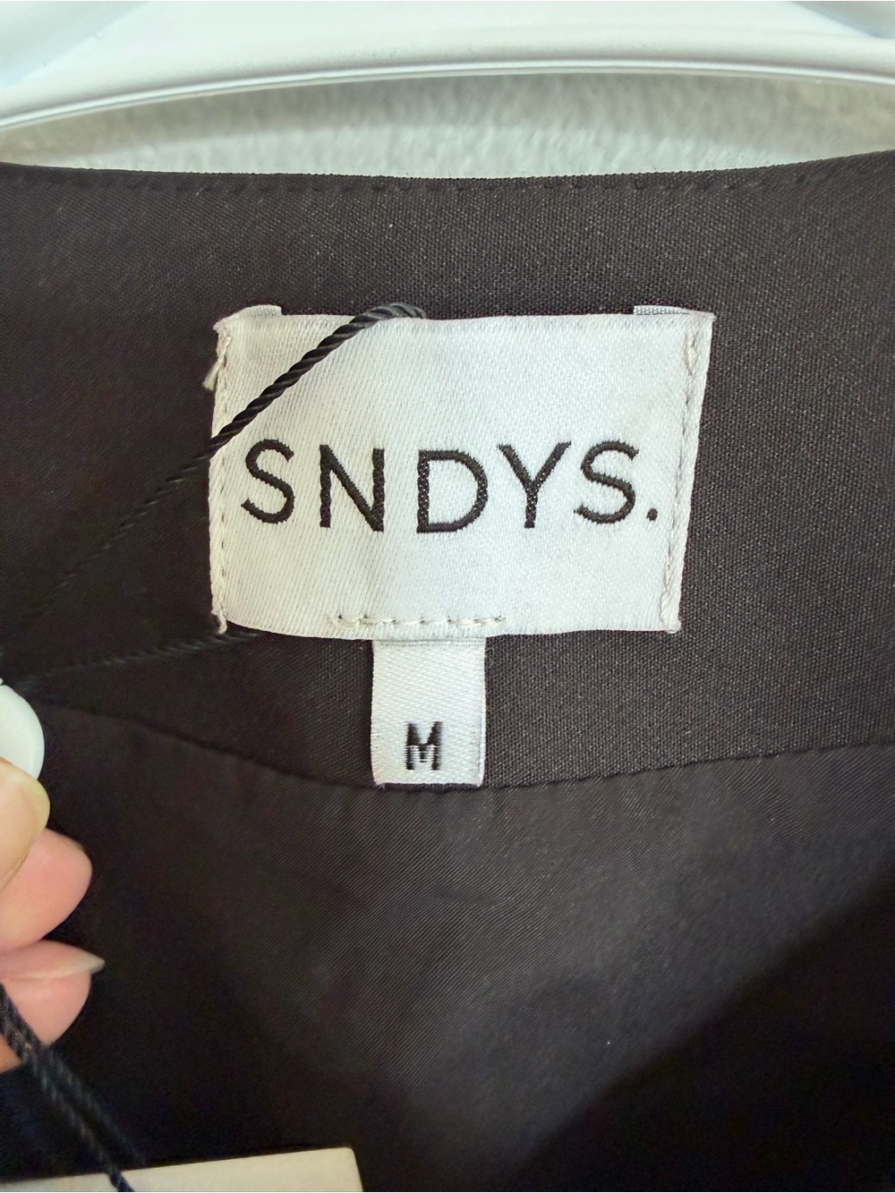 SNDYS x REVOLVE Emiliana Top Black Button Front Vest Sleeveless M NWT SFT716 - Picture 3 of 6